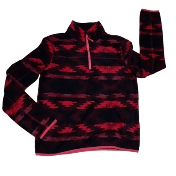 Aeropostale Fleece Jacket 1/4 Zip Women’s Pullover Multicolored Western SZ Small - Picture 1 of 8